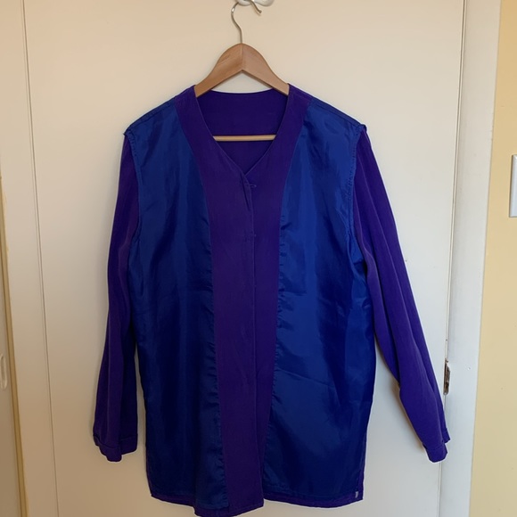 Silk blouse. Dark blue/purple. Robbie Bee. Size 10. - Picture 9 of 9